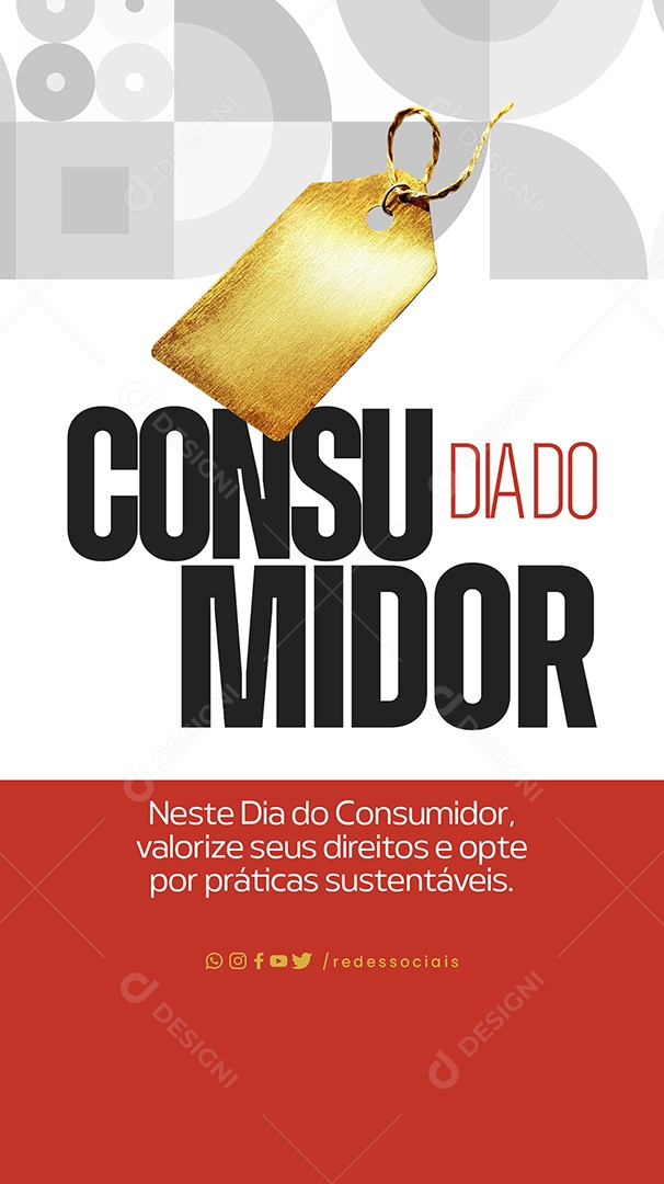 Story Dia do Consumidor Valorize Seus Direitos Social Media PSD Editável