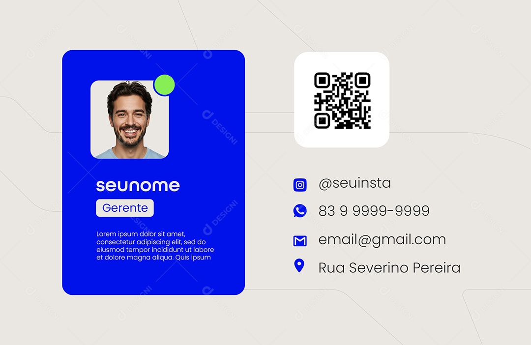 Modelo de Cartão De Visita PSD Editável