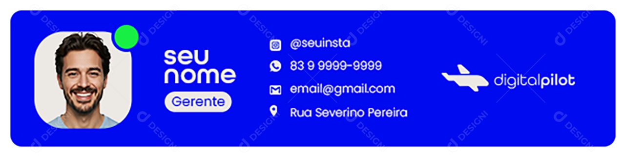 Assinatura de Email Agência de Viagens Editável