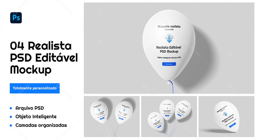 Mockup De Balão PSD Editável