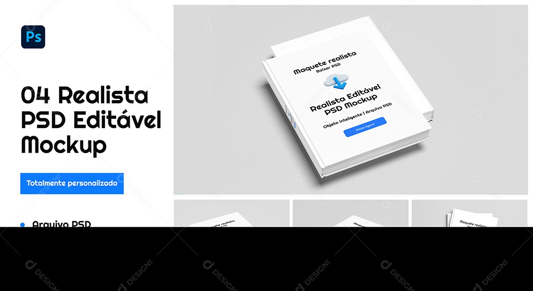 Mockup Capa de Livro PSD Editável