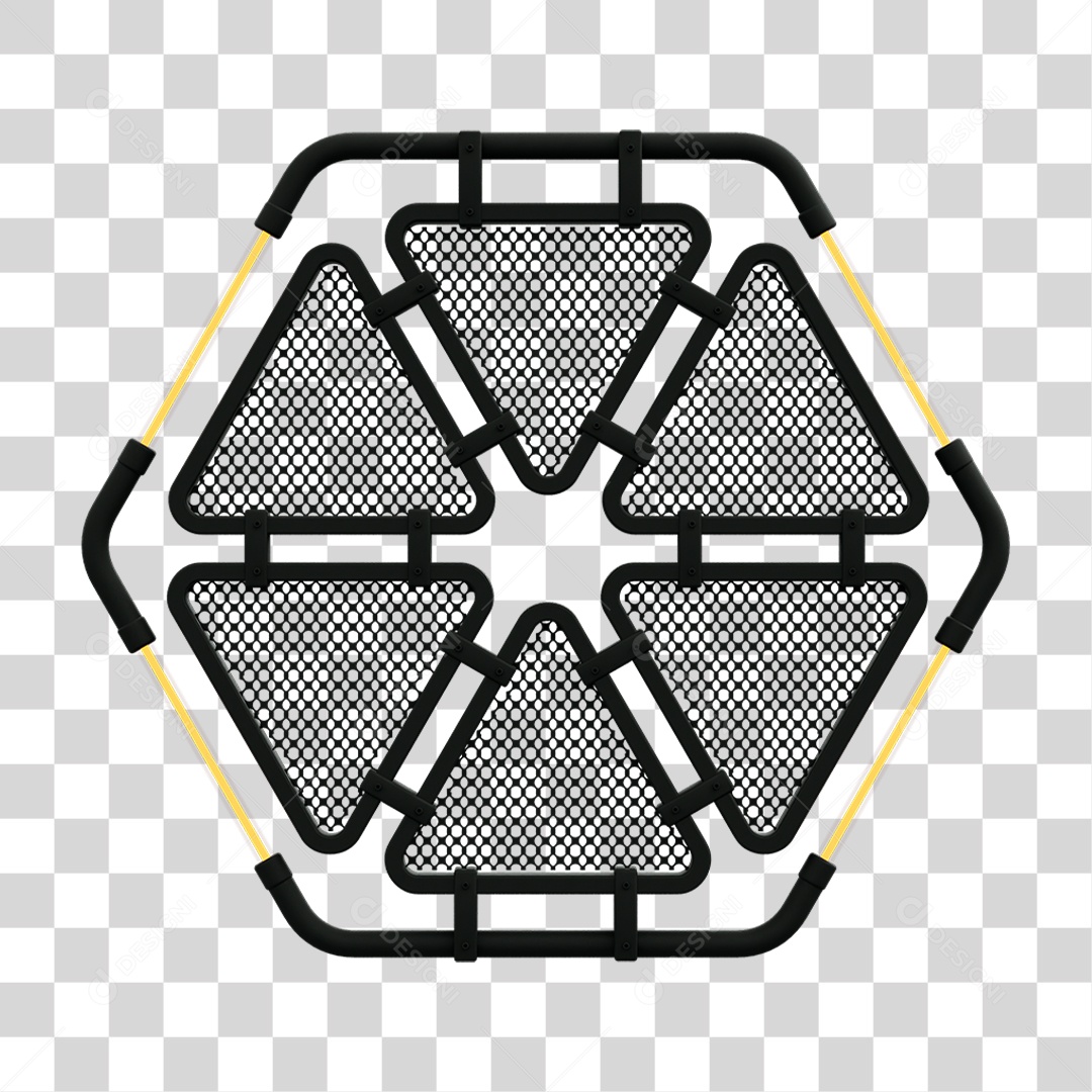 Painel Triangular PNG Transparente