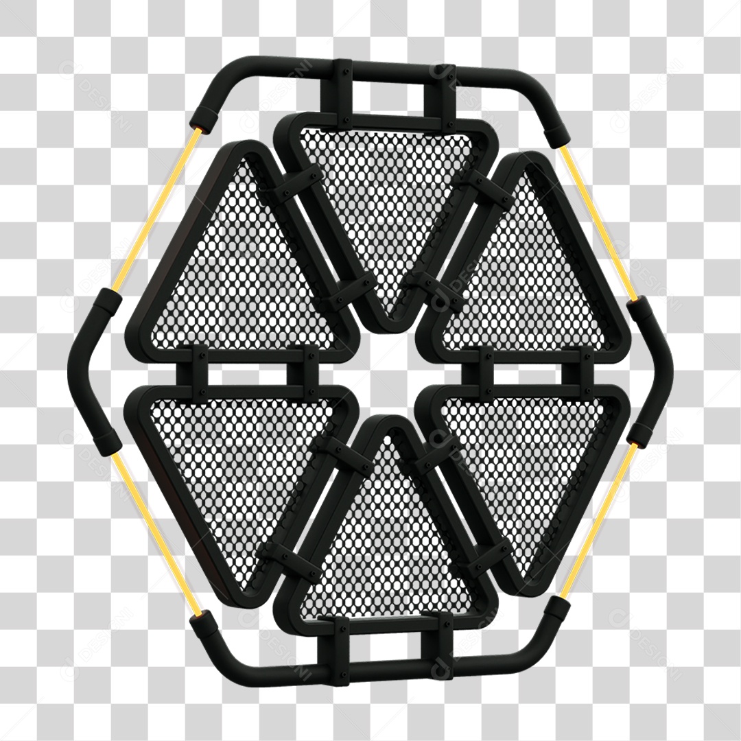 Painel Triangular PNG Transparente