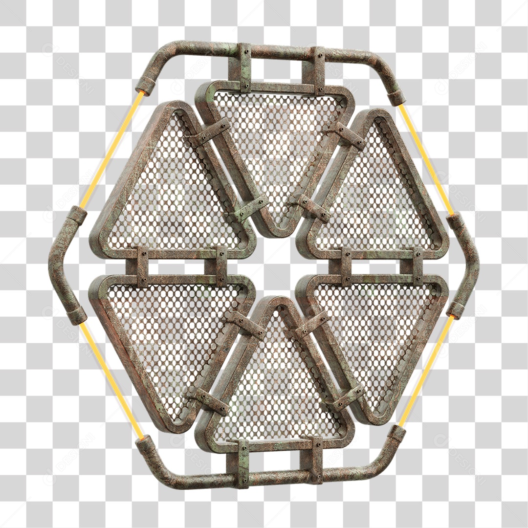 Painel Triangular PNG Transparente