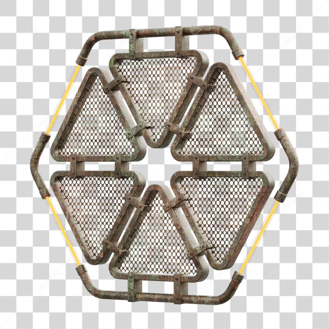 Painel Triangular PNG Transparente