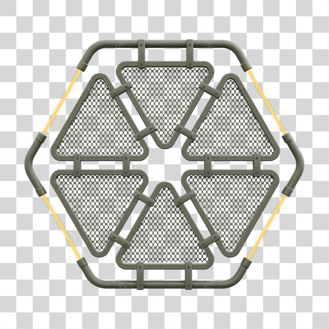 Painel Triangular PNG Transparente