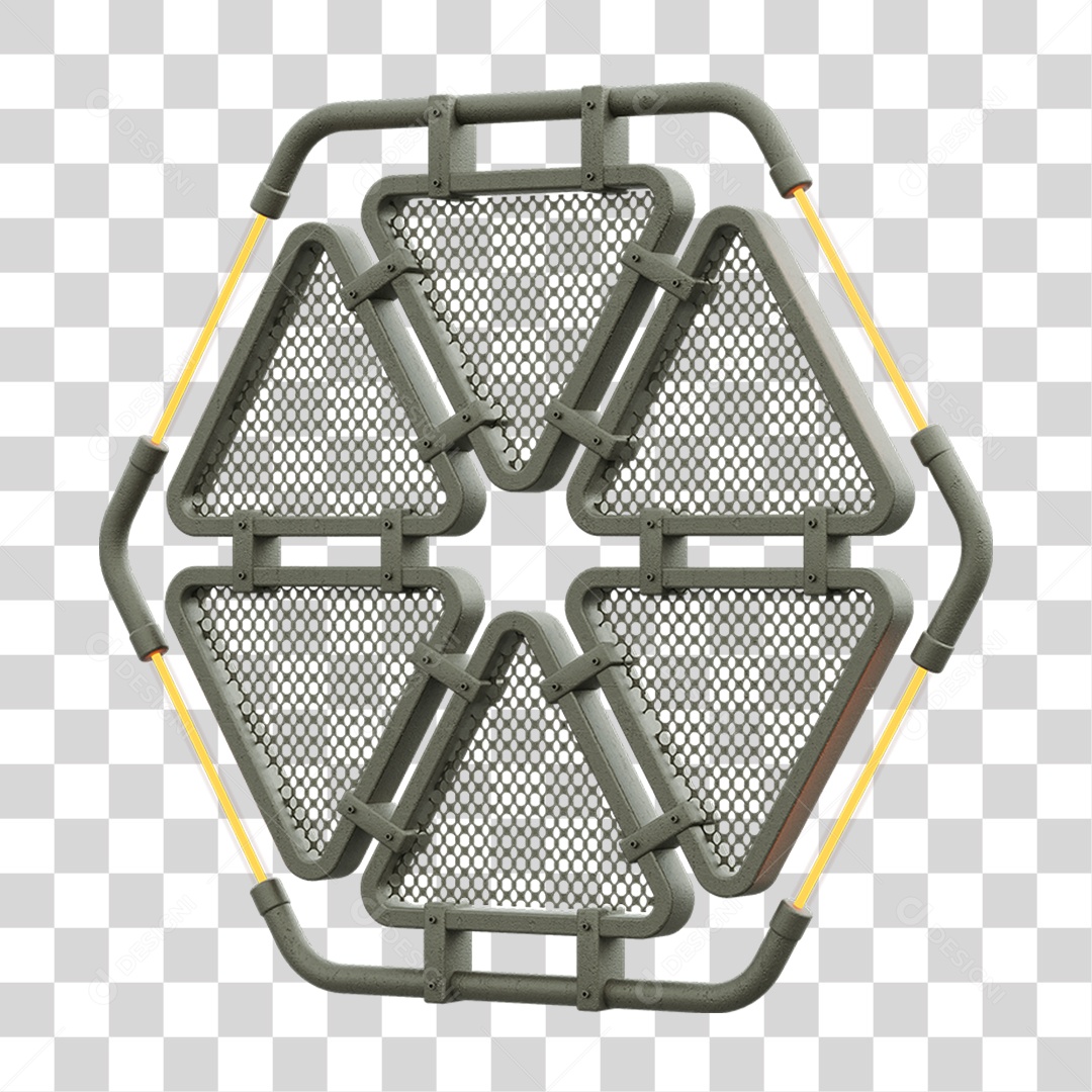 Painel Triangular PNG Transparente