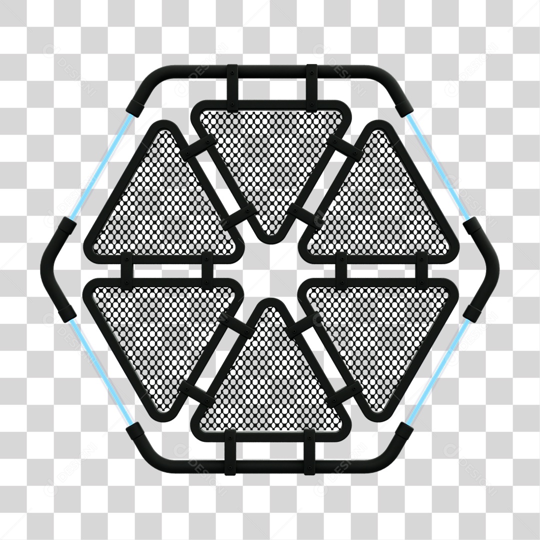 Painel Triangular PNG Transparente