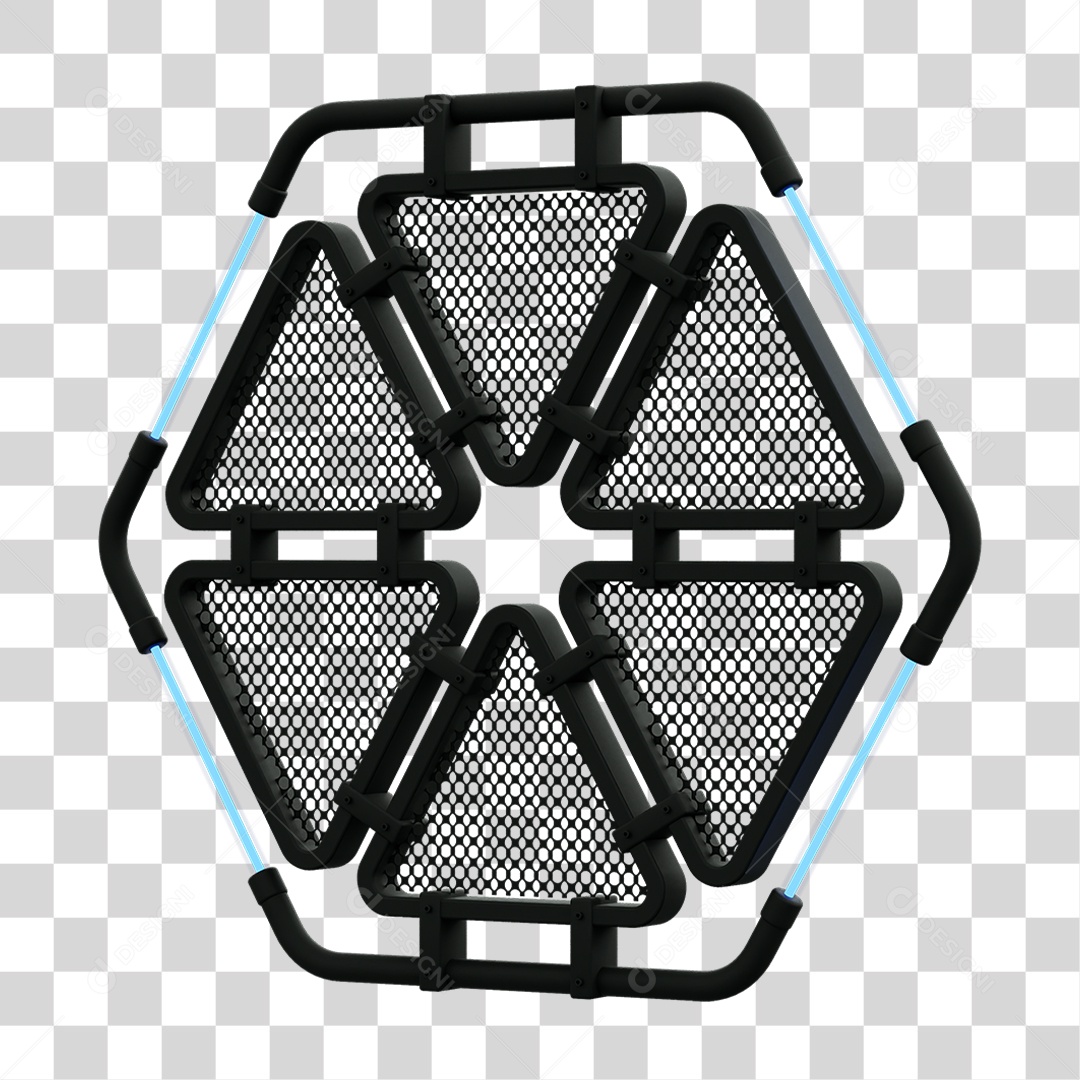 Painel Triangular PNG Transparente