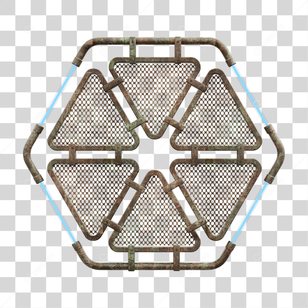 Painel Triangular PNG Transparente