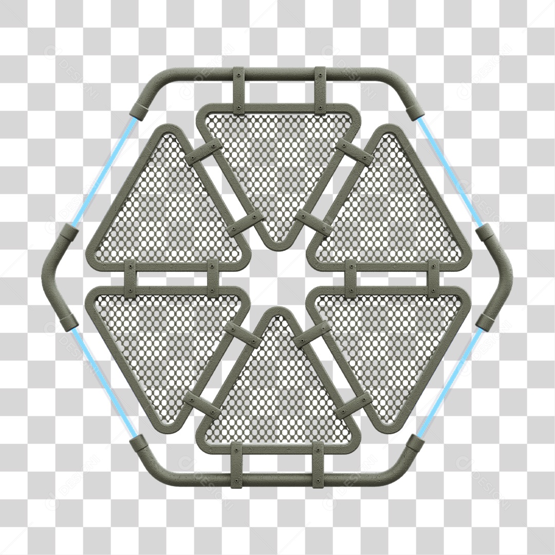 Painel Triangular PNG Transparente