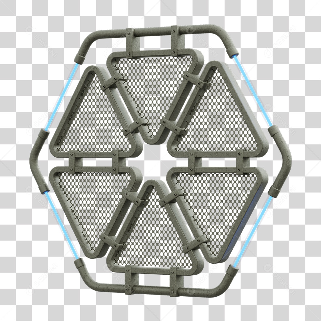 Painel Triangular PNG Transparente