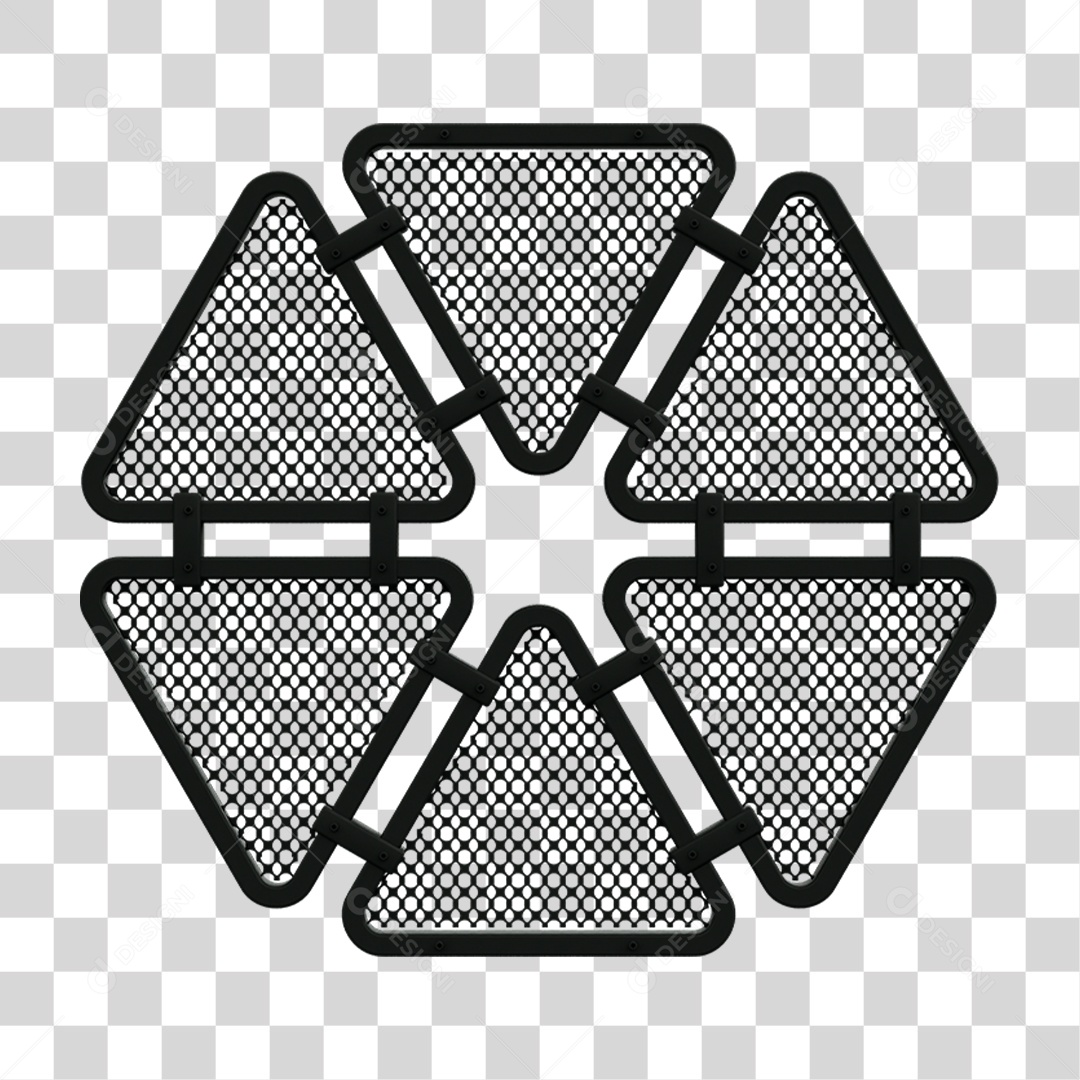 Painel Triangular PNG Transparente