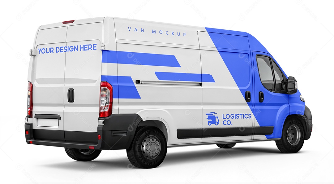 Mockup Van de Carga PSD Editável