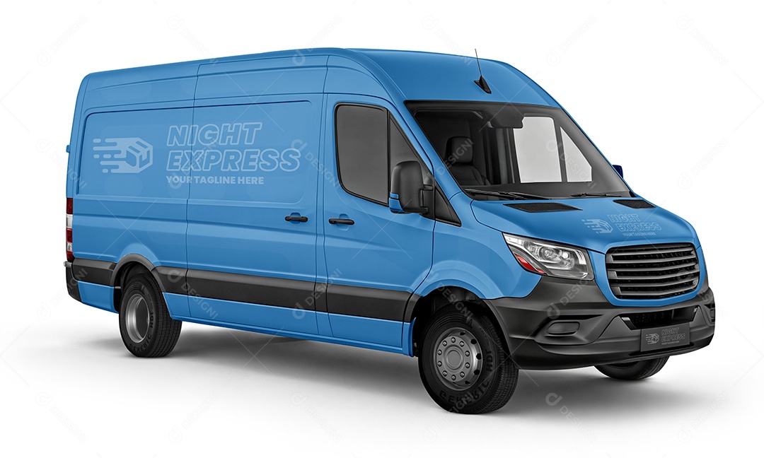 Mockup Van de Carga PSD Editável