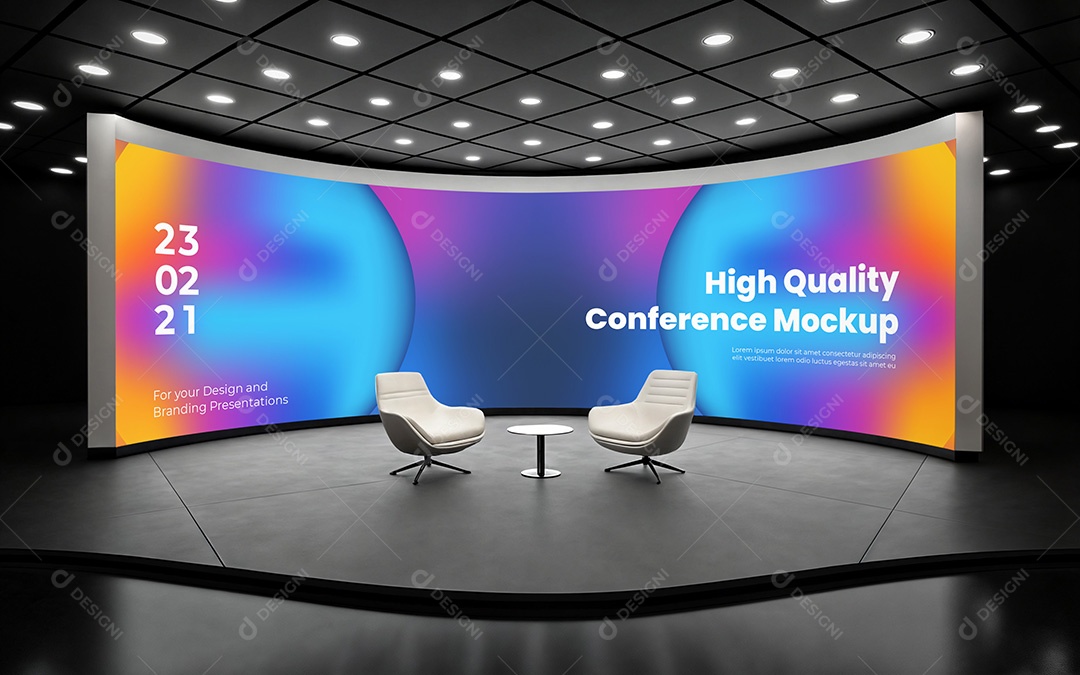 Conferência PSD Editável Mockup