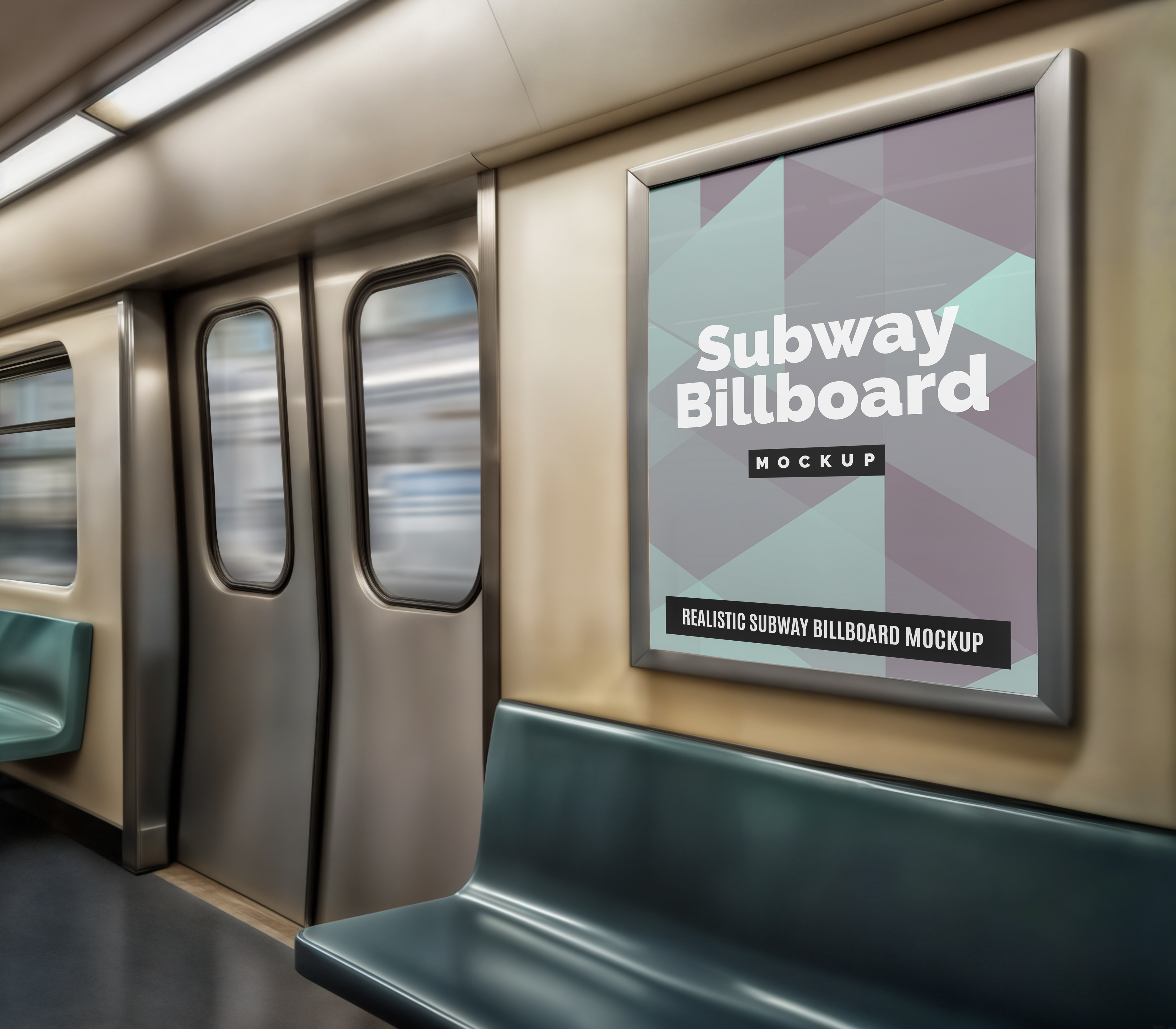 Outdoor Em Metrô PSD editável Mockup