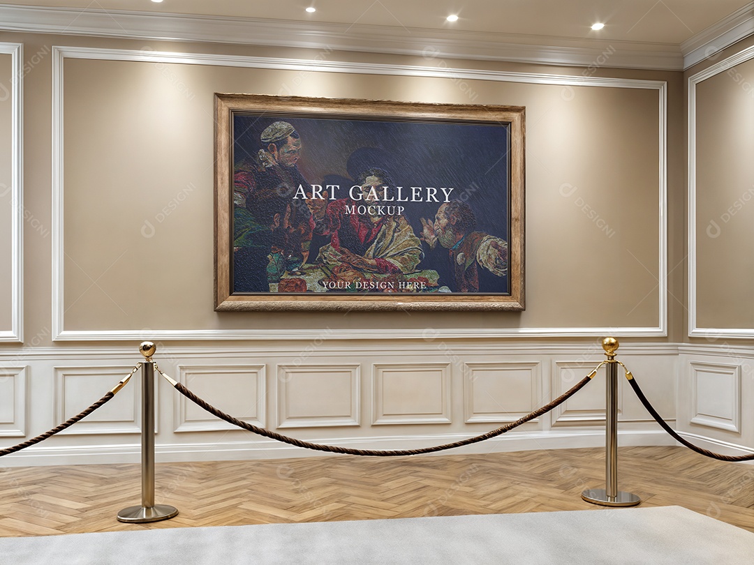 Mockup Galeria de Arte PSD Editável