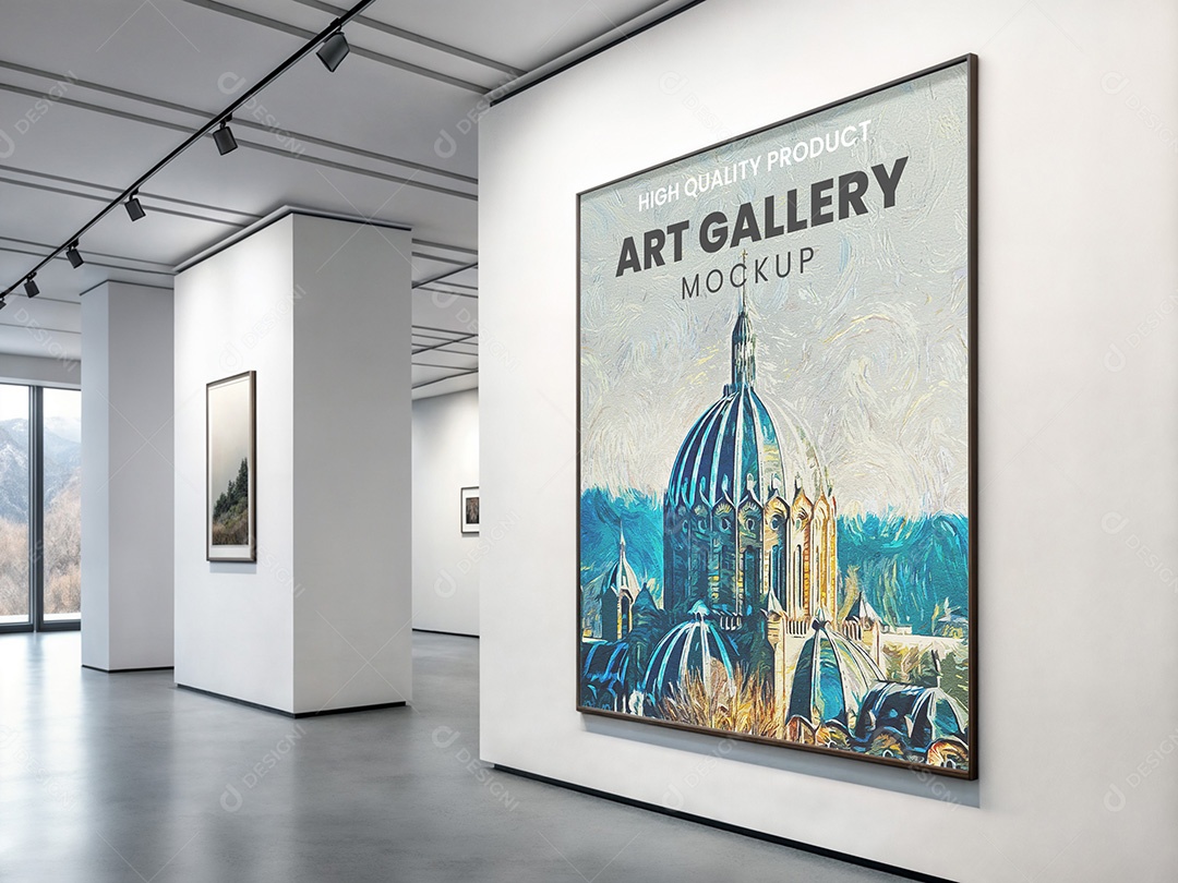 Mockup Galeria de Arte PSD Editável