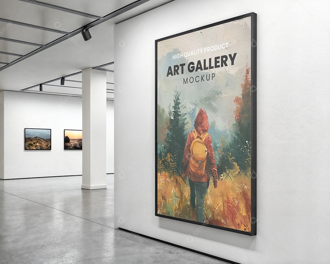 Mockup Galeria de Arte PSD Editável