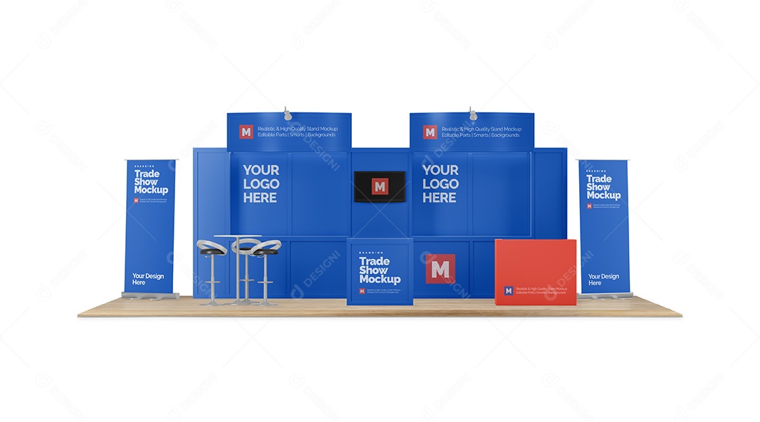 Estande de Feira de Negócios PSD Editável Mockup