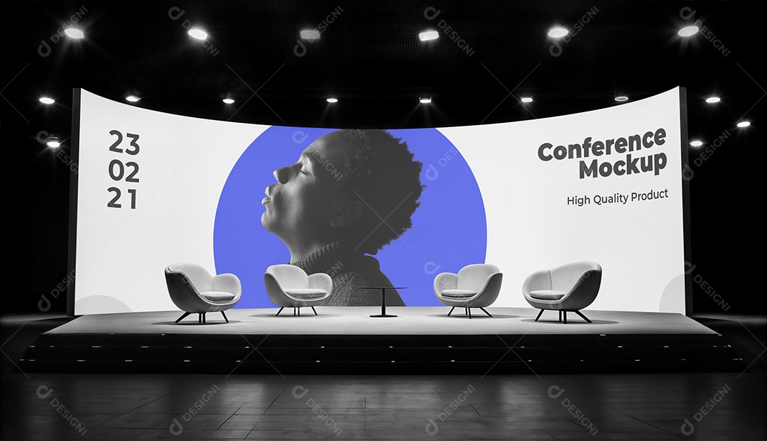 Espaço de Conferência PSD editável Mockup