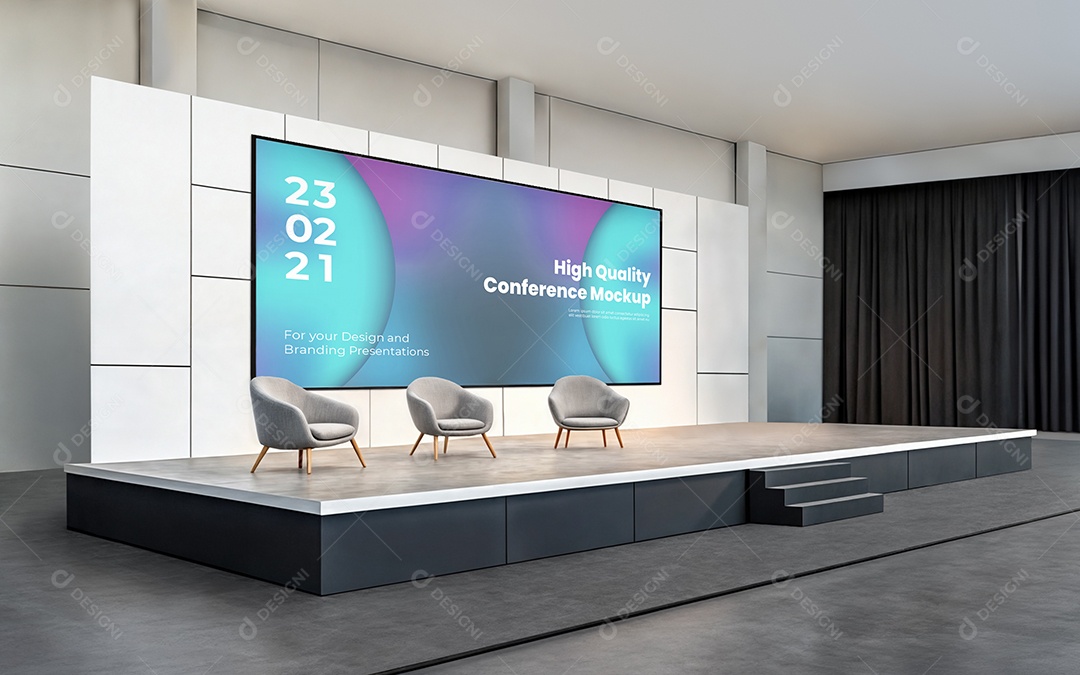 Conferência PSD Editável Mockup