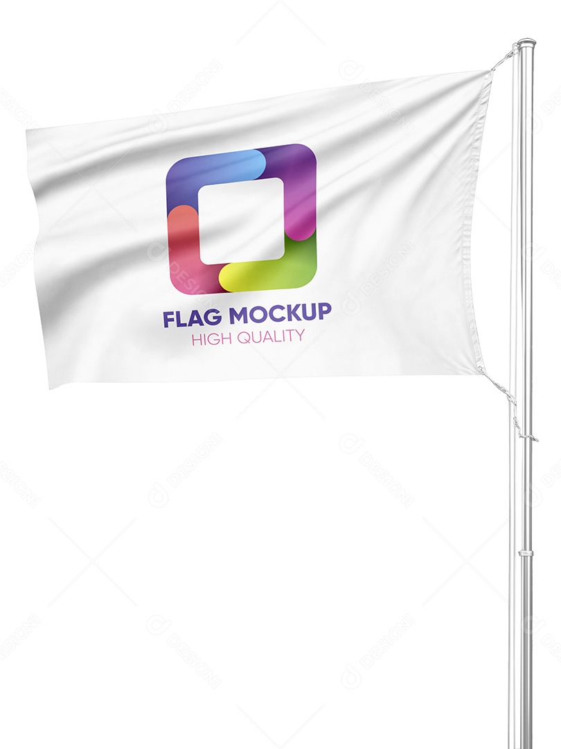 Mockup de Bandeira PSD Editável