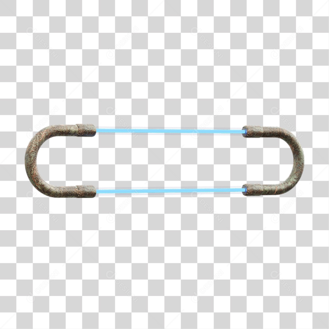 Painel de Metal com Neon PNG Transparente