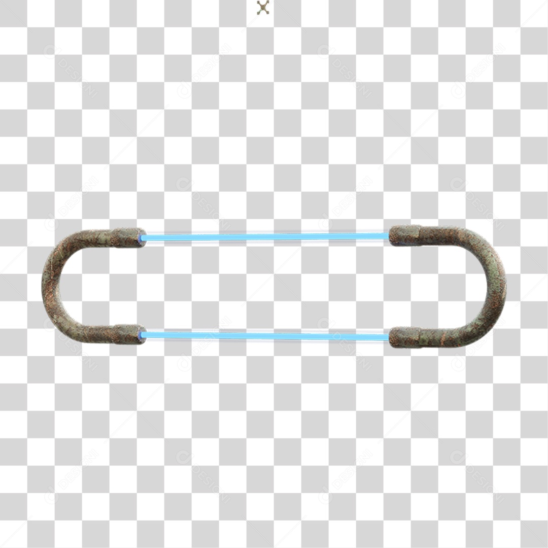 Painel de Metal com Neon PNG Transparente