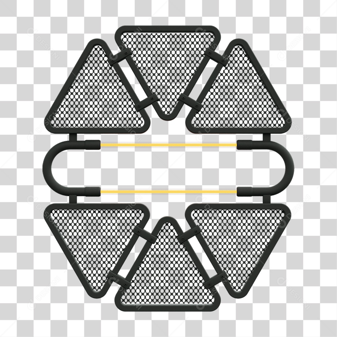 Painel Triangular PNG Transparente