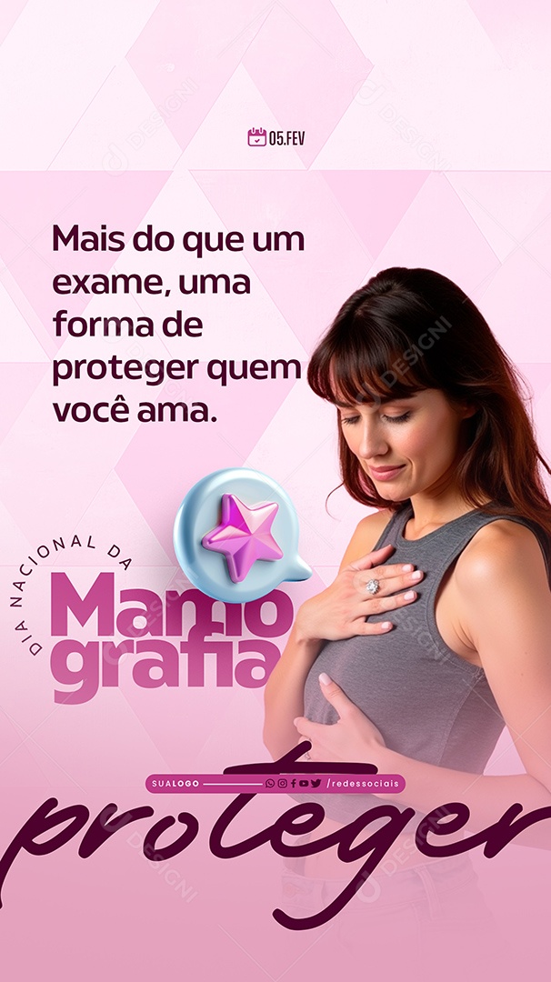 Dia Da Mamografia Mias Do Que Um Exame Social Media PSD Editável