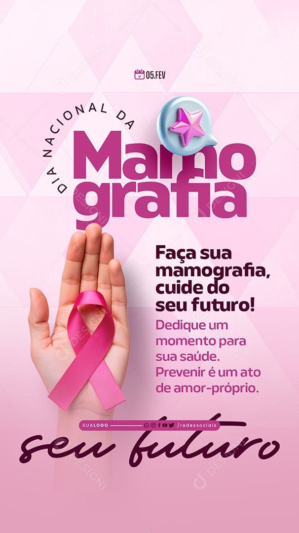 Story Dia Da Mamografia Seu Futuro Social Media PSD Editável
