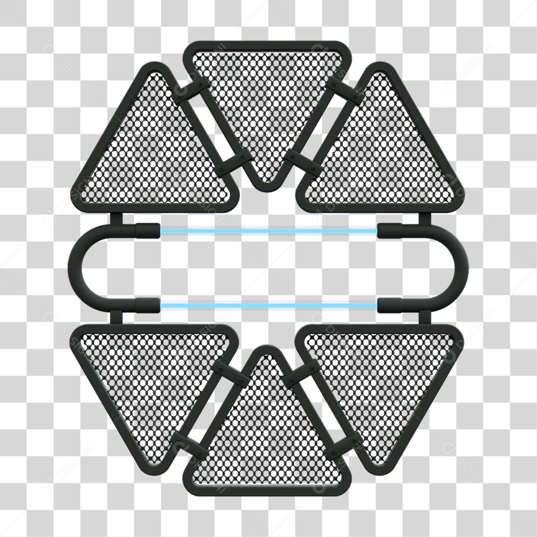 Painel Triangular PNG Transparente