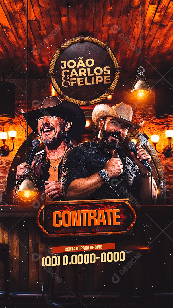 Story Flyer João Carlos e Felipe Social Media PSD Editável