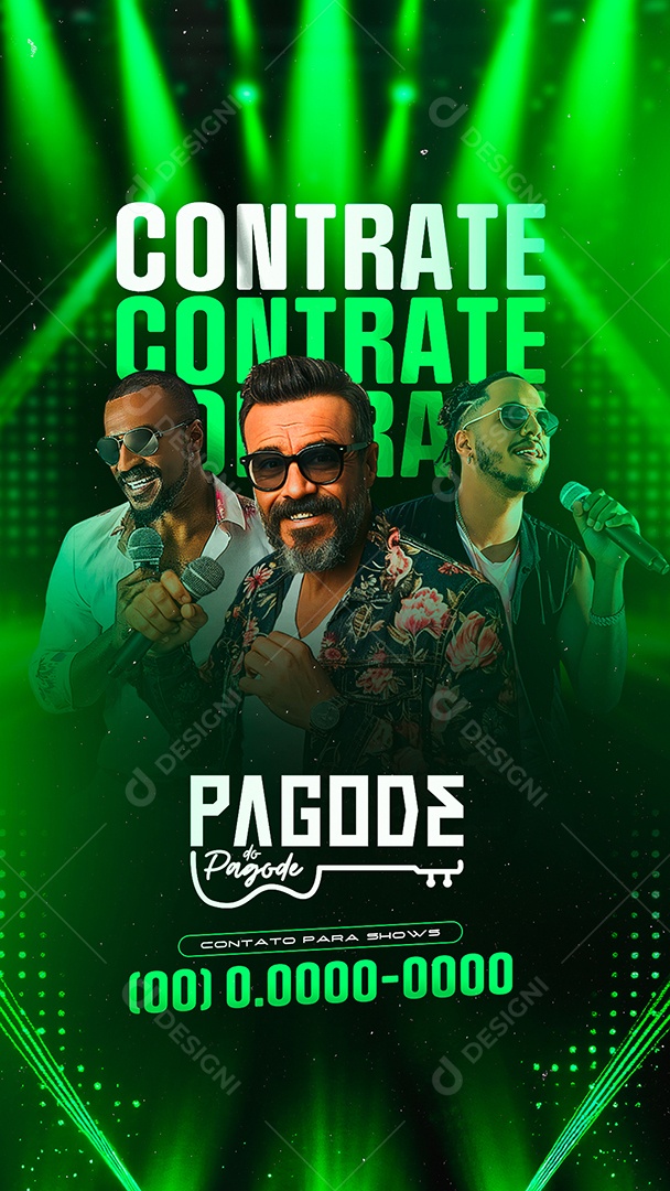 Story Flyer Contrate Pagode do Pagode Social Media PSD Editável