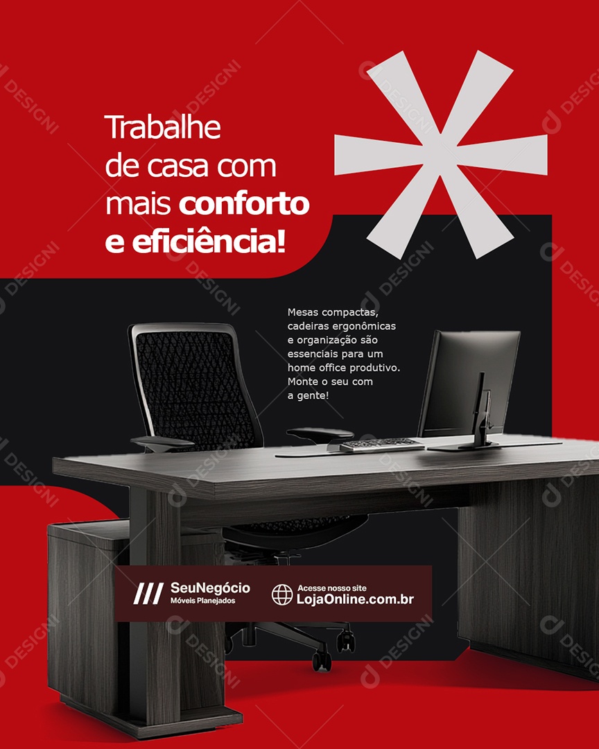 Móveis Mesas Compactas Social Media PSD Editável