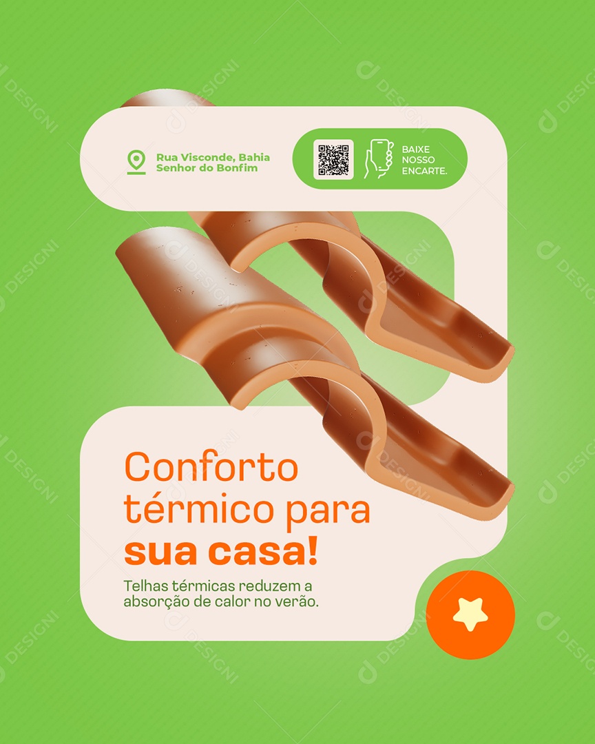 Materiais de Construção Pisos Telhas Conforto Térmico Social Media PSD Editável