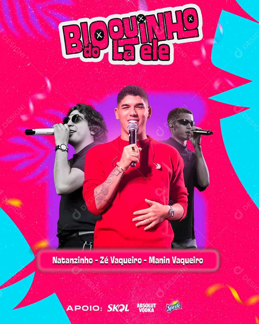 Flyer Bloquinho do La Ele Social Media PSD Editável