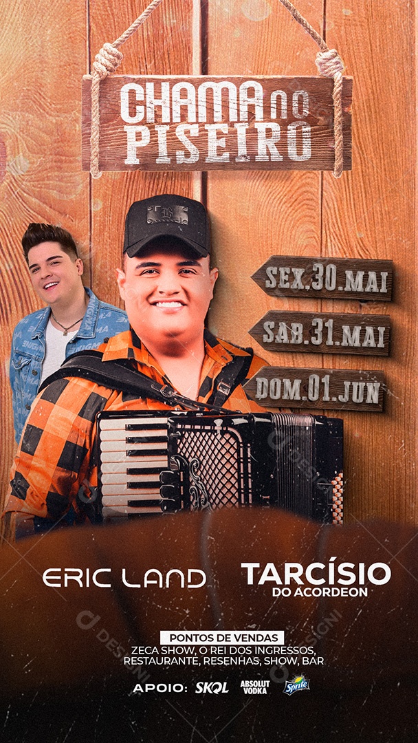 Story Show Chama no Piseiro Social Media PSD Editável