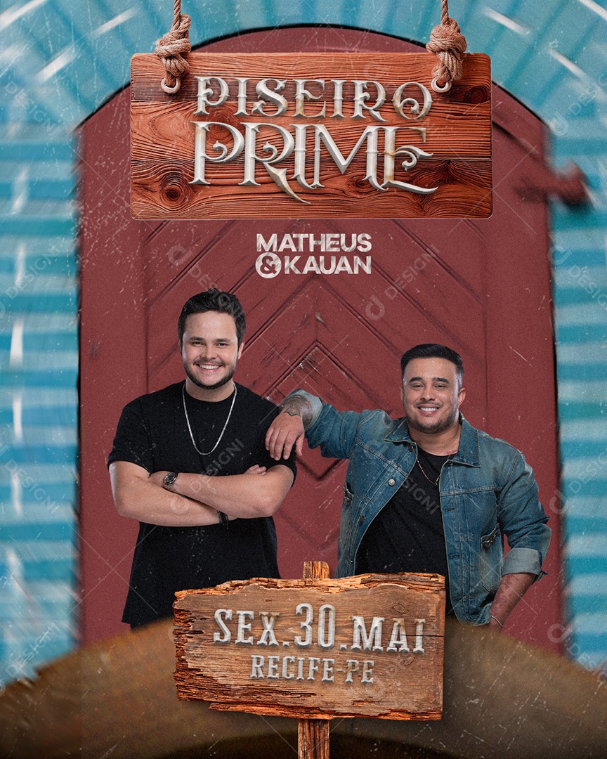 Flyer Show Piseiro do Prime Social Media PSD Editável