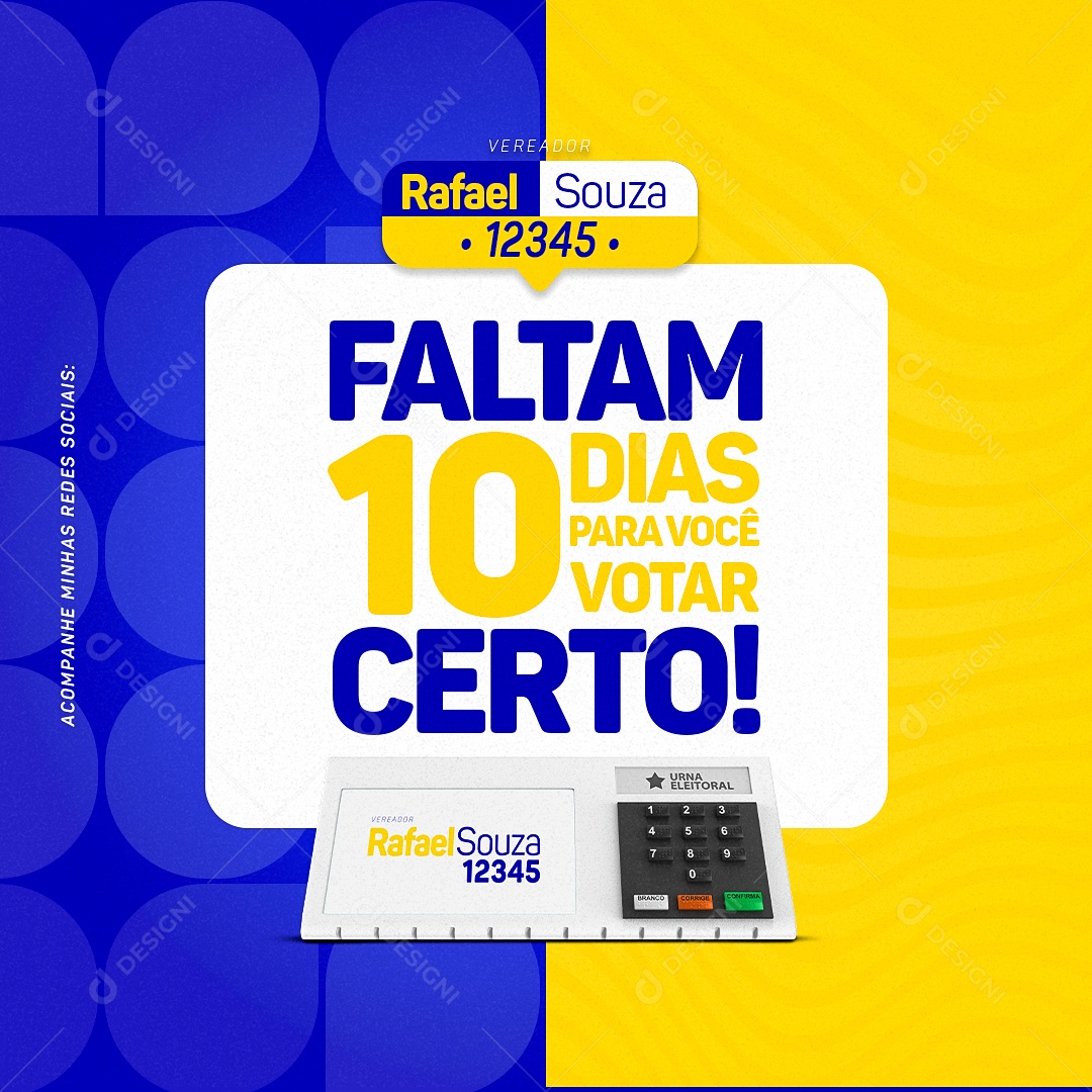 Story Política Faltam 10 Dias Para Você Votar Social Media PSD Editável