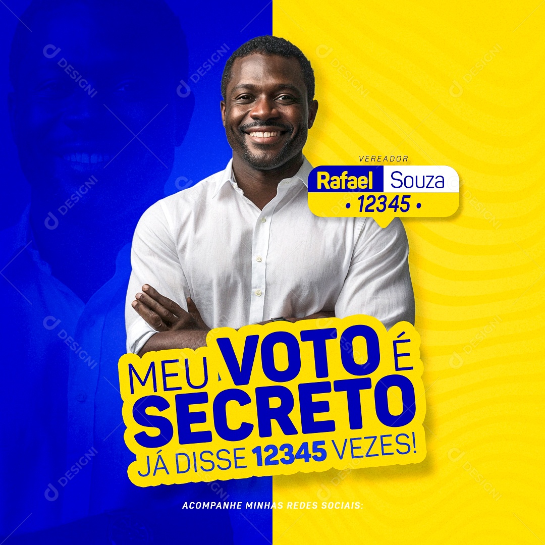 Story Política Meu Voto é Secreto Social Media PSD Editável