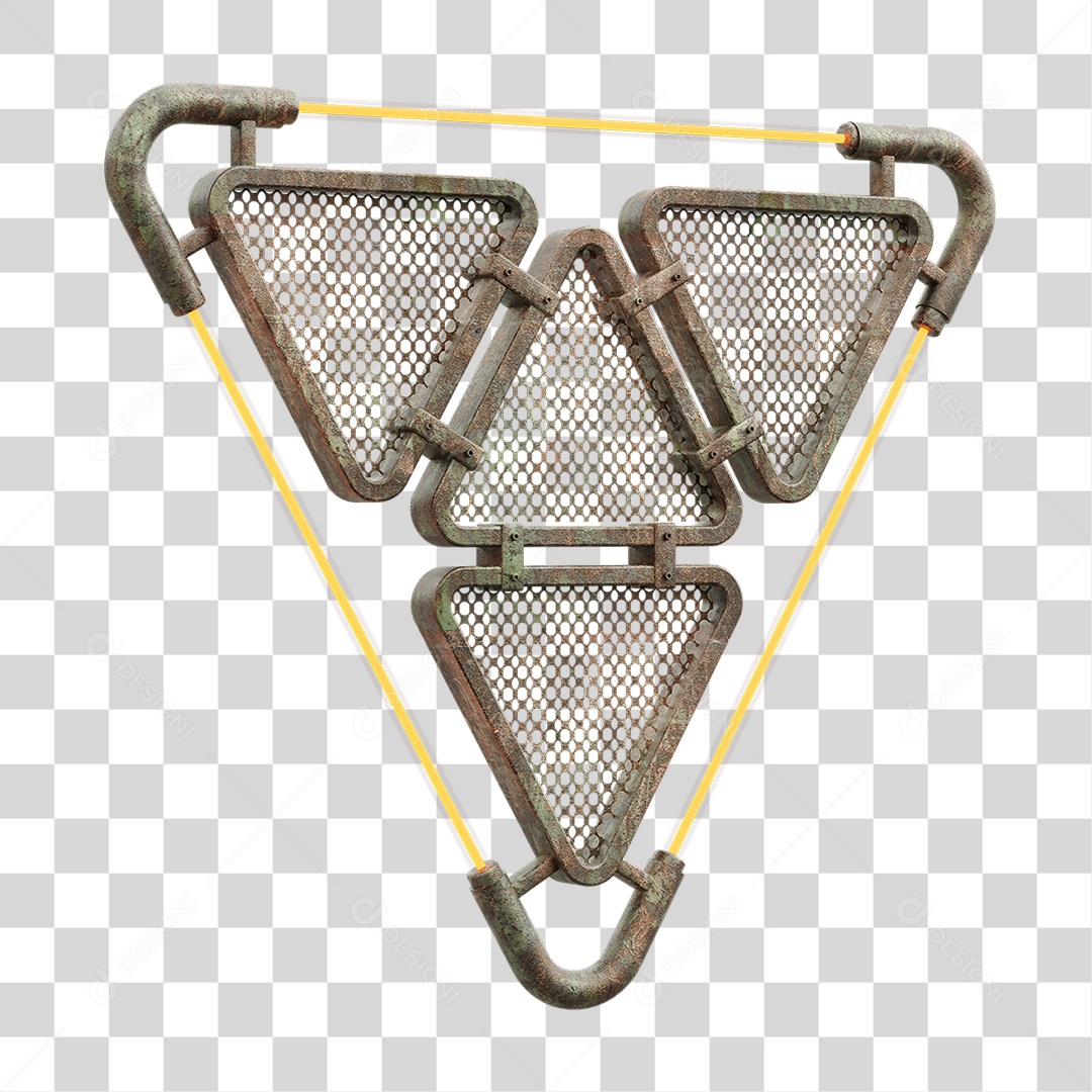 Painel Triangular PNG Transparente