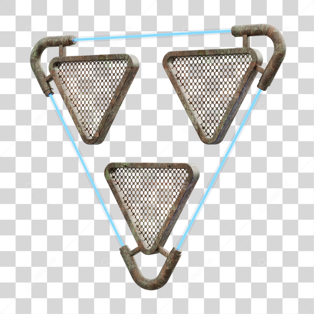 Painel Triangular PNG Transparente