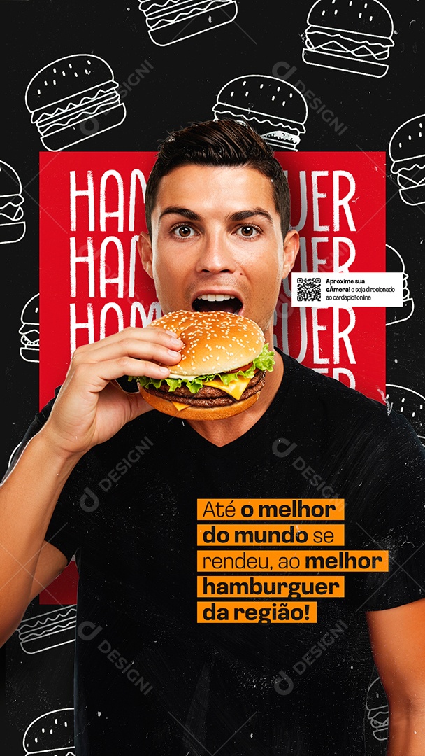 Story Hamburgueria O Melhor do Mundo Social Media PSD Editável