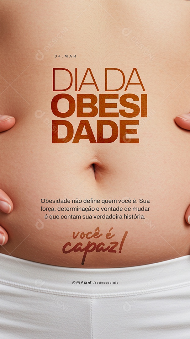 Story Dia da Obesidade 04 De Março Social Media PSD Editável