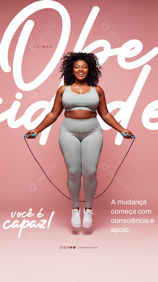 Story Dia da Obesidade 04 De Março Social Media PSD Editável
