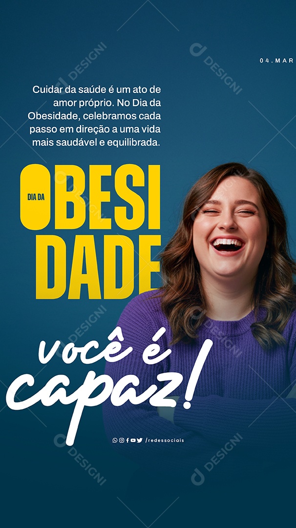 Story Dia da Obesidade 04 De Março Social Media PSD Editável