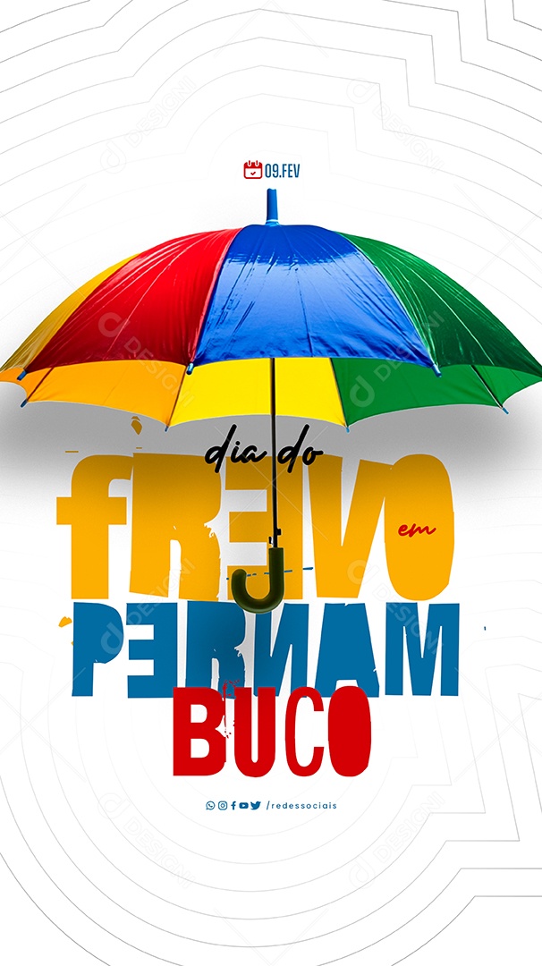 Story Dia do Frevo em Pernambuco 09 de Fevereiro Social Media PSD Editável
